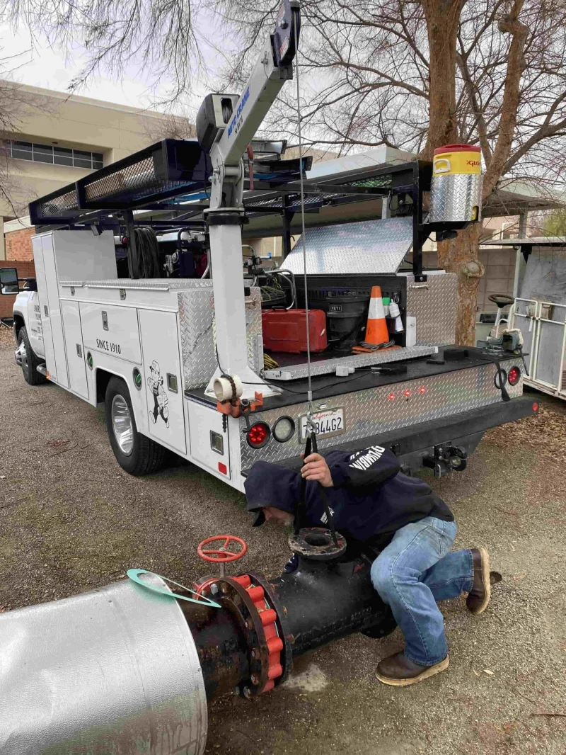Plumbing work in progress on a residential or commercial site