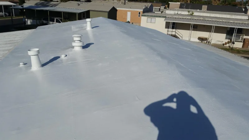 Roof inspection in progress on a residential property